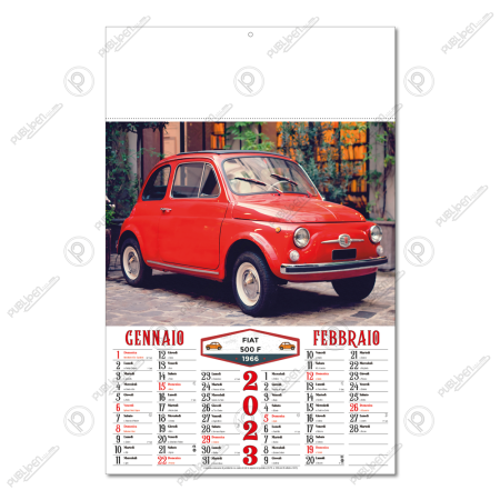 Calendario-2023-figurato-D35-auto-anni-60-publipen